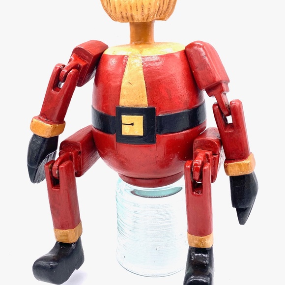 Hand Carved and Hand Painted Santa Bank - Picture 3 of 3